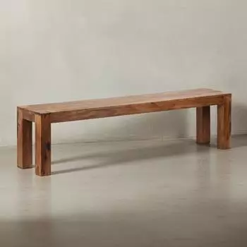 KADIMA DESIGN Sitzbank Landhausstil Sheesham, 180x35x45cm