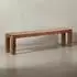 KADIMA DESIGN Sitzbank Landhausstil Sheesham, 180x35x45cm