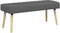 vidaXL Kanalgepolsterte Bank Dunkelgrau 110 x 40 x 46 cm Stoff