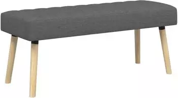 vidaXL Kanalgepolsterte Sitzbank dunkelgrau 110x40x46cm Stoff (42038488)