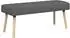 vidaXL Kanalgepolsterte Sitzbank dunkelgrau 110x40x46cm Stoff (42038488)