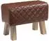 vidaXL Essbank 60x30x45cm Echtleder, diamantbraun