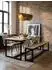 KADIMA DESIGN Esszimmerbank Akazie Massivholz, ohne Lehne, Loft-Stil, 160x40x45cm