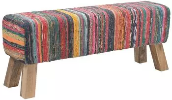 vidaXL Essbank 110x30x45cm Echtleder mehrfarbig