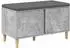 vidaXL Flurbank mit Kissen und Stauraum, betongrau, 80x38x46cm (891531)