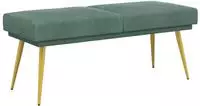 vidaXL Doppellagige Bank Meergr&uuml;n 120 x 45 x 46 cm Samt