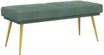 vidaXL Doppellagige Bank meergr&uuml;n, Samt, 120x45x46cm (42038596)