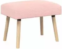 vidaXL Bank Uni Rosa 60 x 40 x 45 cm Boucl&eacute;