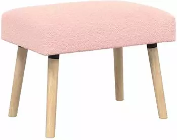 vidaXL Sitzbank Uni Rosa Boucl&eacute; 60x40x45cm (42038401)