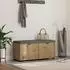 vidaXL Flurbank mit Kissen und Regal Artisan-Eiche 100x38x46cm (891495)