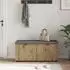 vidaXL Flurbank mit Kissen und Regal Artisan-Eiche 100x38x46cm (891495)