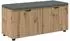 vidaXL Flurbank mit Kissen und Regal Artisan-Eiche 100x38x46cm (891495)