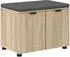 vidaXL Flurbank mit Kissen und Regal, Sonoma-Eiche, 60x38x46cm