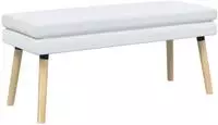 vidaXL Doppellagige Bank Wei&szlig; 110 x 40 x 47 cm Stoff