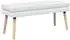 vidaXL Doppellagige Sitzbank weiß, Stoff, 110x40x47cm