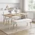 vidaXL Doppellagige Sitzbank weiß, Stoff, 110x40x47cm