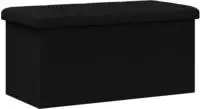 vidaXL Klappbare Aufbewahrungsbank Schwarz 180 kg 80 L 77 x 38 x 38 cm