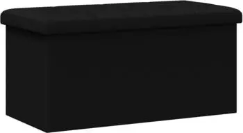 vidaXL Klappbare Aufbewahrungsbank, schwarz, 80L, 180kg (42045230)
