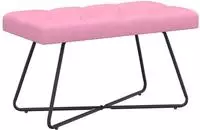 vidaXL Bank mit Knopfheftung Rosa 80 x 40 x 46 cm Stoff