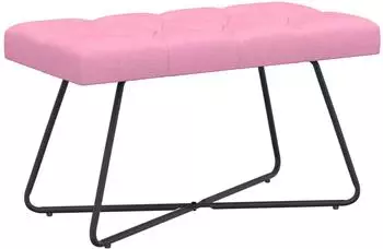 vidaXL Sitzbank mit Knopfheftung, Stoff, rosa, 80x40x46cm (42038369)
