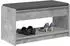 vidaXL Flurbank betongrau 83x38x45cm