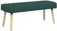 vidaXL Kanalgepolsterte Bank Dunkelgr&uuml;n 110 x 40 x 46 cm Stoff