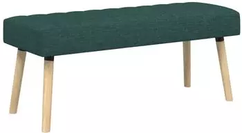 vidaXL Kanalgepolsterte Bank dunkelgr&uuml;n, Stoff, 110x40x46cm