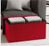 VCM Boxas Stoff-Sitztruhe rot, 38x76x38cm