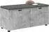 vidaXL Flurbank mit Kissen und Regal, betongrau, 100x38x46cm (891491)
