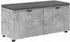 vidaXL Flurbank mit Kissen und Regal, betongrau, 100x38x46cm (891491)