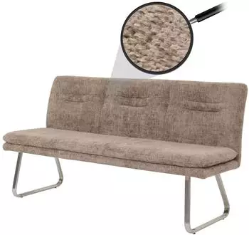 MCW Sitzbank H70 mit Lehne, Chenille, 180cm, braun (MCW-H70)