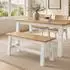 HomCom Sitzbank Kautschukholz, Eiche, 95x30x45cm (800001147539)