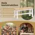 HomCom Sitzbank Kautschukholz, Eiche, 95x30x45cm (800001147539)