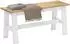 HomCom Sitzbank Kautschukholz, Eiche, 95x30x45cm (800001147539)