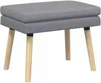 vidaXL Doppellagige Bank Hellgrau 60 x 40 x 46 cm Stoff