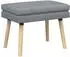 vidaXL Doppellagige Sitzbank hellgrau Stoff 60x40x46cm