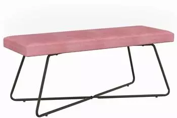 vidaXL Sitzbank rosa 110x40x45cm Samt