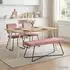 vidaXL Sitzbank rosa 110x40x45cm Samt