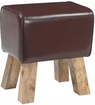 vidaXL Bank 40x30x45cm Echtleder, dunkelbraun (42042098)