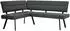 Beautysofa Zerra Eckbank L-Form, Curio-Stoff, graphit, 192x153cm
