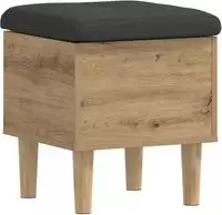 vidaXL Aufbewahrungsbank mit Kissen Artisan-Eiche 42 x 42 x 46 cm
