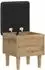 vidaXL Aufbewahrungsbank mit Kissen Artisan-Eiche 42x42x46cm (8017726)