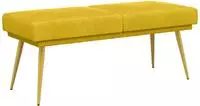 vidaXL Doppellagige Bank Gelb 120 x 45 x 46 cm Samt