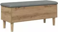 vidaXL Aufbewahrungsbank mit Kissen Artisan-Eiche 102 x 42 x 46 cm