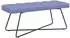 vidaXL Sitzbank mit Knopfheftung, Stoff, jeansblau, 110x40x46cm