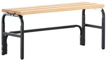 Sypro Wolf Umkleidebank Stahlrohr/Holz, einseitig, 1500mm, anthrazit (131551)