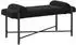 vidaXL Knopfgepolsterte Bank mit Kissen, Samt, schwarz, 110x40x46cm (42038391)