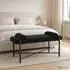 vidaXL Knopfgepolsterte Bank mit Kissen, Samt, schwarz, 110x40x46cm (42038391)