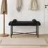 vidaXL Knopfgepolsterte Bank mit Kissen, Samt, schwarz, 110x40x46cm (42038391)