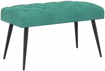 vidaXL Sitzbank mit Knopfheftung, Samt, t&uuml;rkis, 80x40x46cm